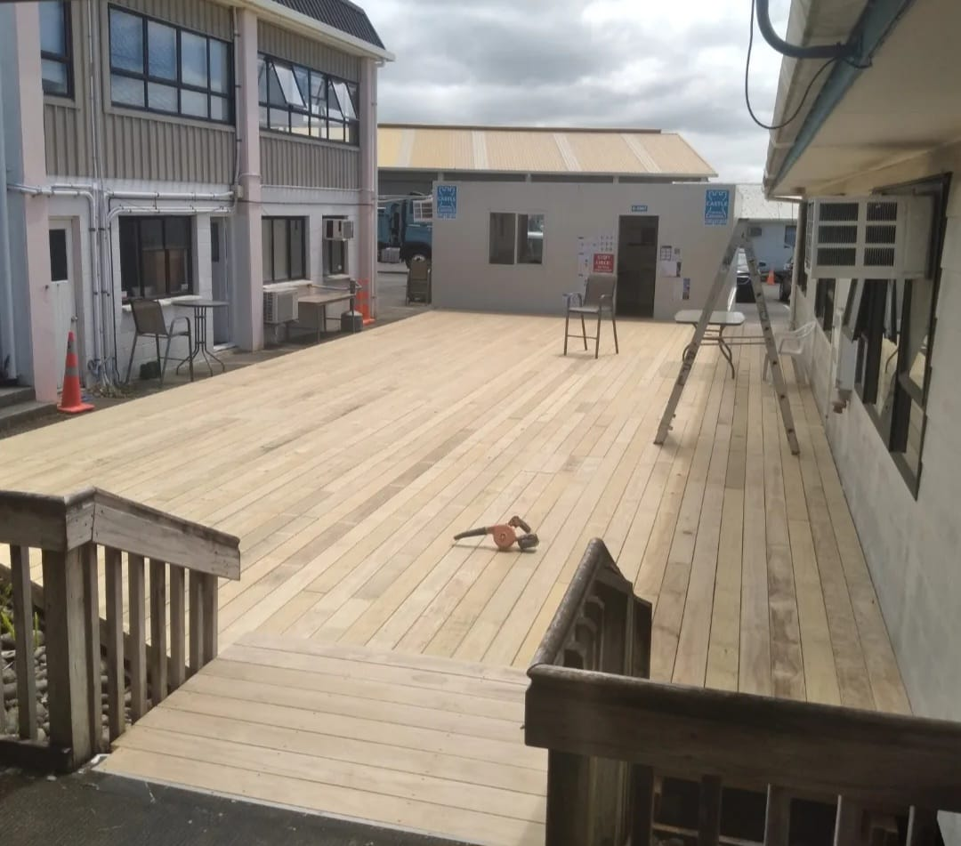Structural deck restoration and timber guardrail in Kumeu